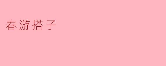 春游搭子