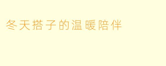 冬天搭子的温暖陪伴