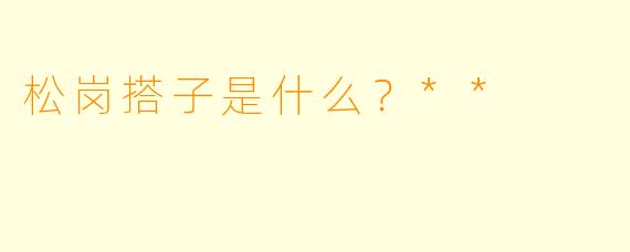 松岗搭子是什么？**