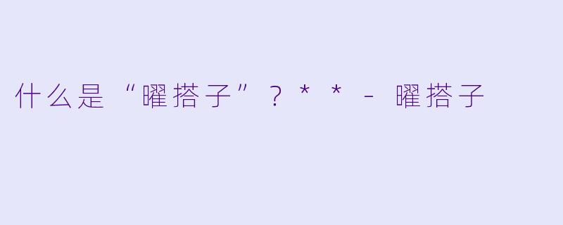 什么是“曜搭子”？**
