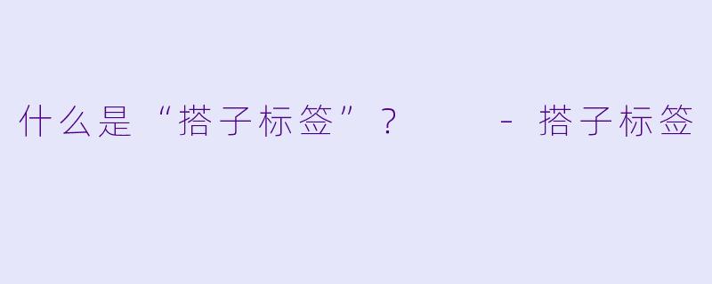 什么是“搭子标签”?