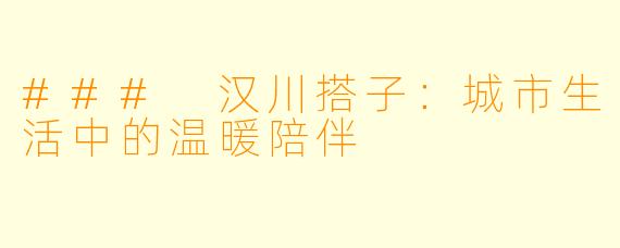 ### 汉川搭子：城市生活中的温暖陪伴