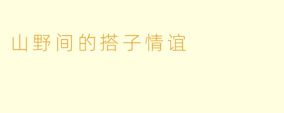 山野间的搭子情谊