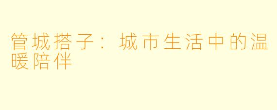 管城搭子：城市生活中的温暖陪伴