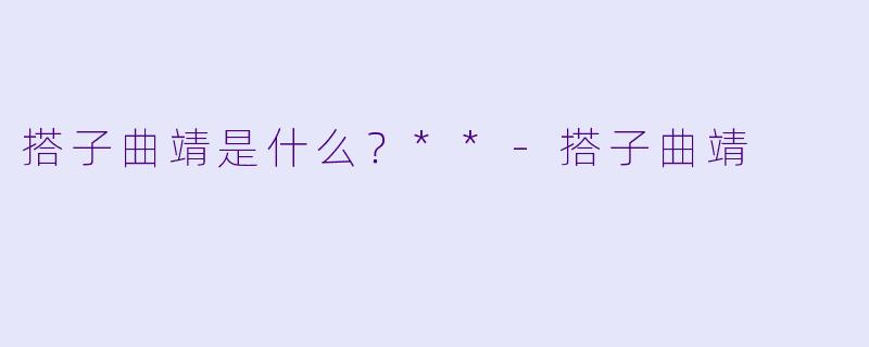 搭子曲靖是什么？**
