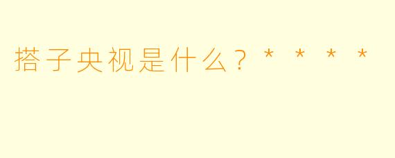 搭子央视是什么？****