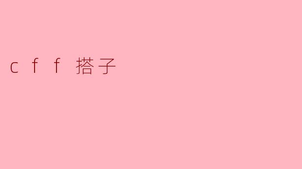 什么是“cff搭子”,它的主要功能和用途是什么?