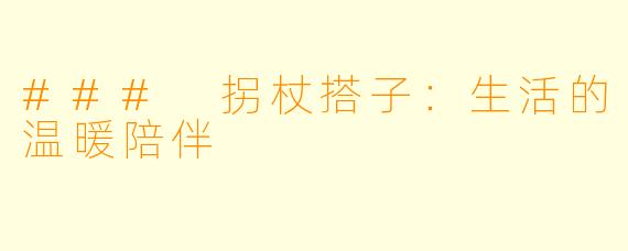 ### 拐杖搭子：生活的温暖陪伴