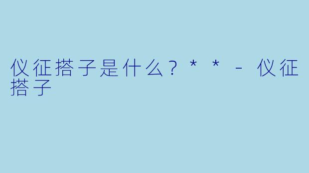 仪征搭子是什么?**