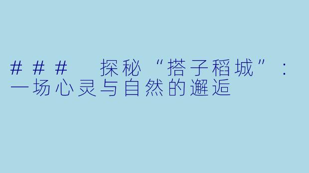 ### 探秘“搭子稻城”：一场心灵与自然的邂逅