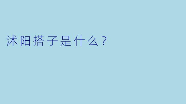 沭阳搭子是什么？  