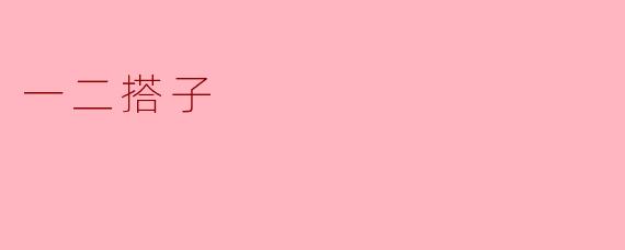 一二搭子是什么？