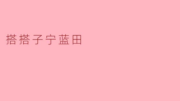搭搭子宁蓝田是什么活动？