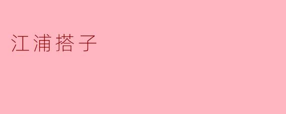 ### 江浦搭子:江南水乡的温暖伙伴