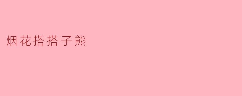 ### 烟花搭搭子熊:璀璨夜空下的友谊之光