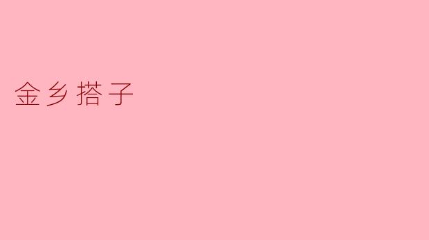 什么是“金乡搭子”?