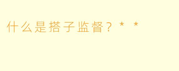 什么是搭子监督？**