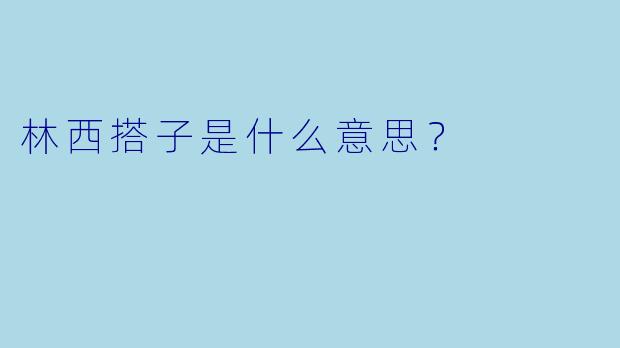 林西搭子是什么意思？