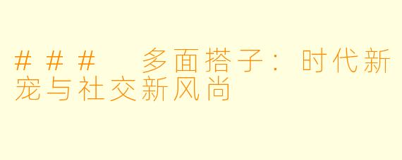 ### 多面搭子：时代新宠与社交新风尚