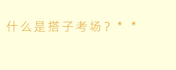 什么是搭子考场？**