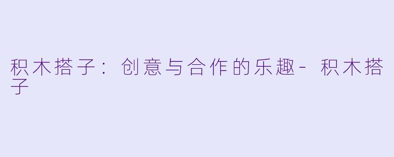 积木搭子：创意与合作的乐趣-积木搭子