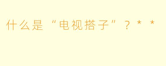 什么是“电视搭子”？**