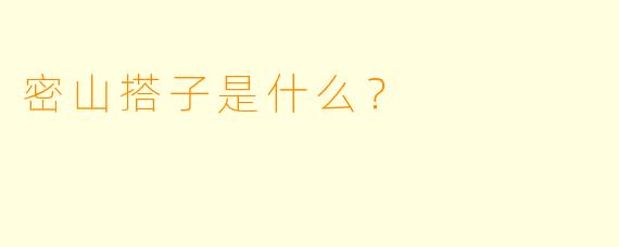 密山搭子是什么?