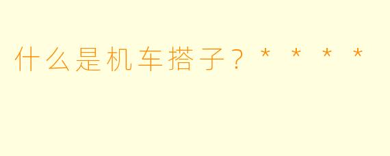 什么是机车搭子？****