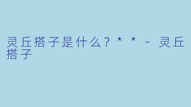 灵丘搭子是什么?**