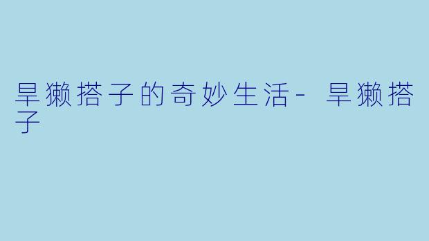 旱獭搭子的奇妙生活-旱獭搭子