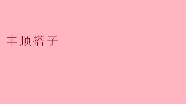 丰顺搭子