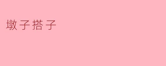 什么是“墩子搭子”？****