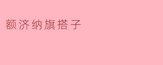 额济纳旗的搭子是什么?**