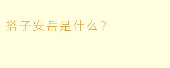 搭子安岳是什么？  