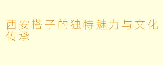 西安搭子的独特魅力与文化传承