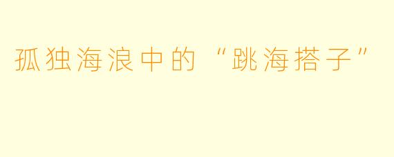 孤独海浪中的“跳海搭子”