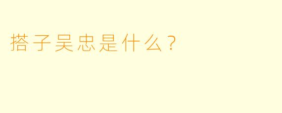 搭子吴忠是什么？  