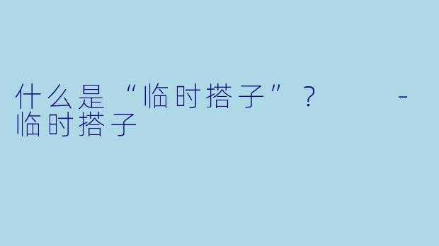 什么是“临时搭子”？  