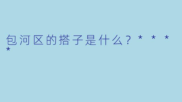 包河区的搭子是什么？****