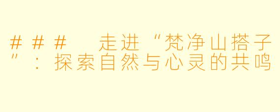 ### 走进“梵净山搭子”：探索自然与心灵的共鸣