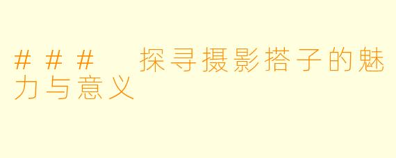 ### 探寻摄影搭子的魅力与意义