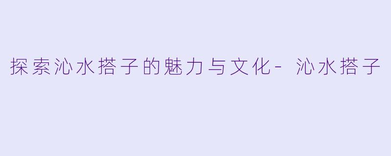 探索沁水搭子的魅力与文化
