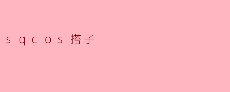 什么是sqcos搭子？****