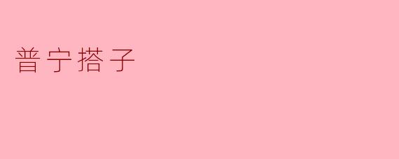 普宁搭子是什么意思？