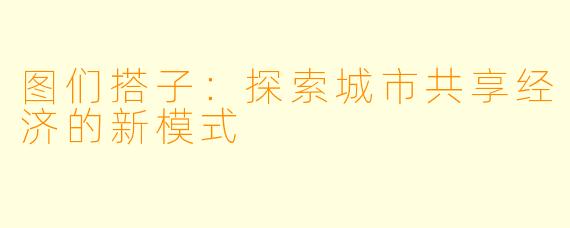 图们搭子：探索城市共享经济的新模式