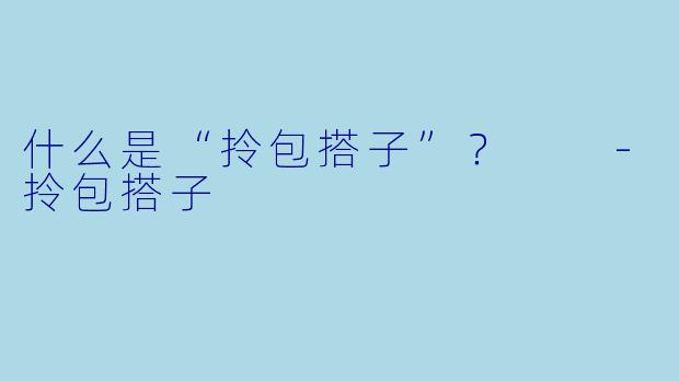 什么是“拎包搭子”？  