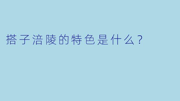 搭子涪陵的特色是什么？