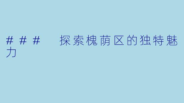 ### 探索槐荫区的独特魅力