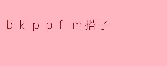 什么是bkppfm搭子,它的主要功能是什么?