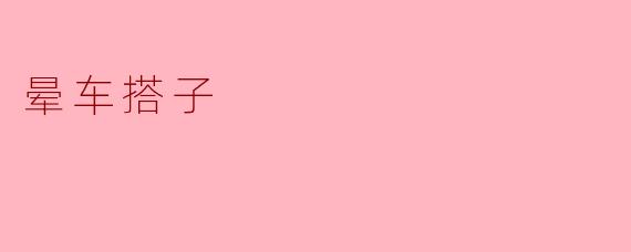晕车搭子